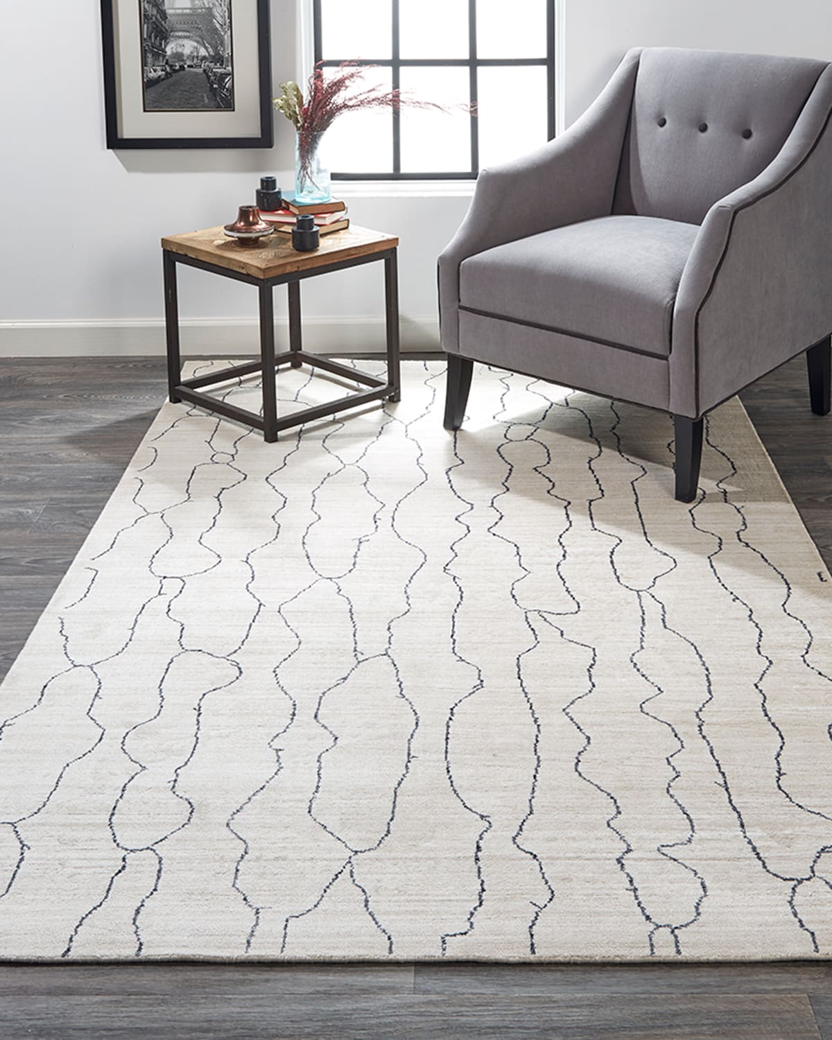 Miska Modern Abstract Minimalist Rug, 10' x 14'