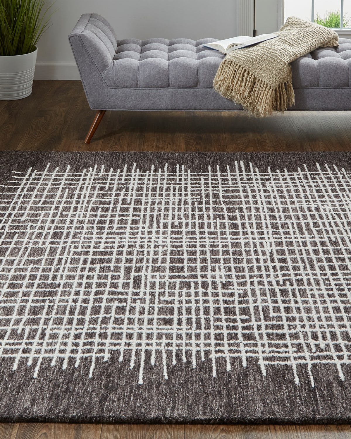 Carrick Modern Tufted Architectural Rug, 5' x 8'