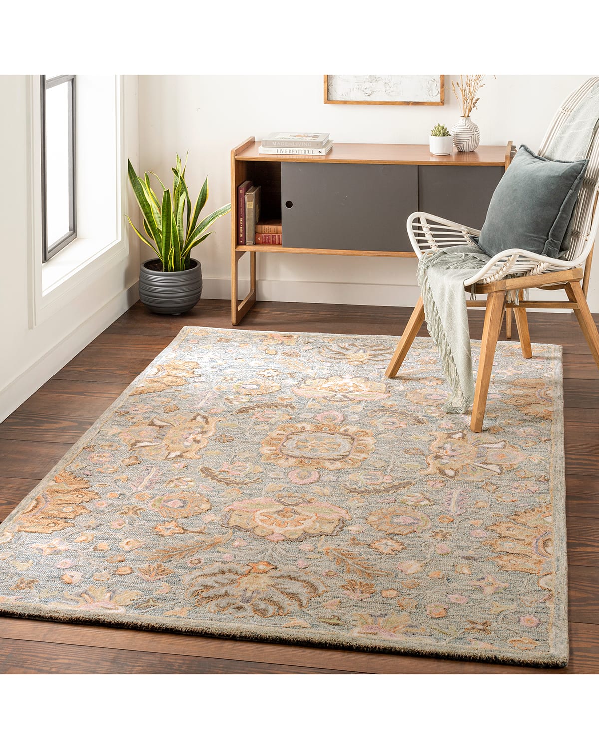 Flameflower Hand-Tufted Rug, 9' x 12'
