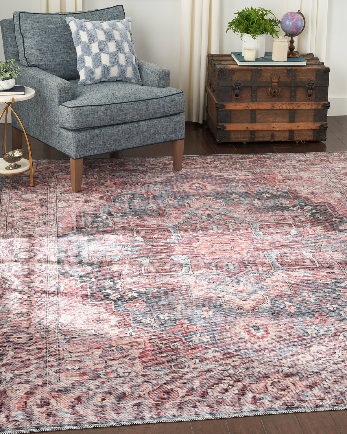 Lalie Washable Rug, 4' x 6'