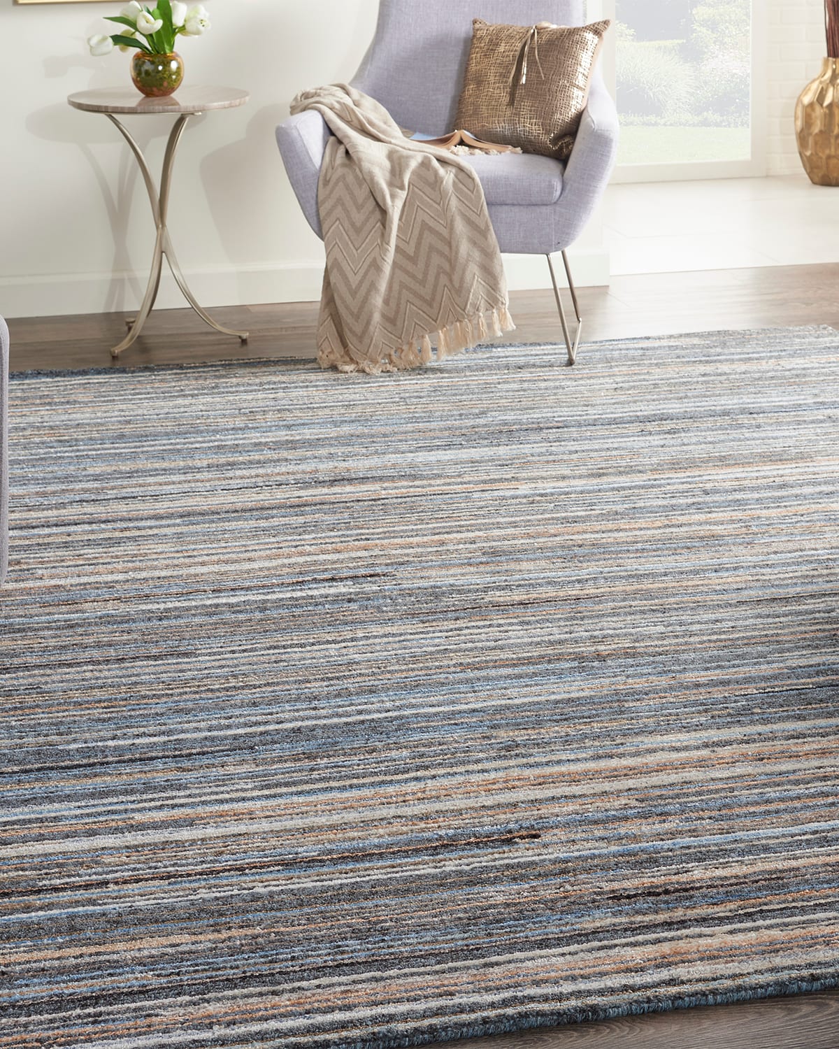 Logan Hand-Knotted Rug, 5' x 8'