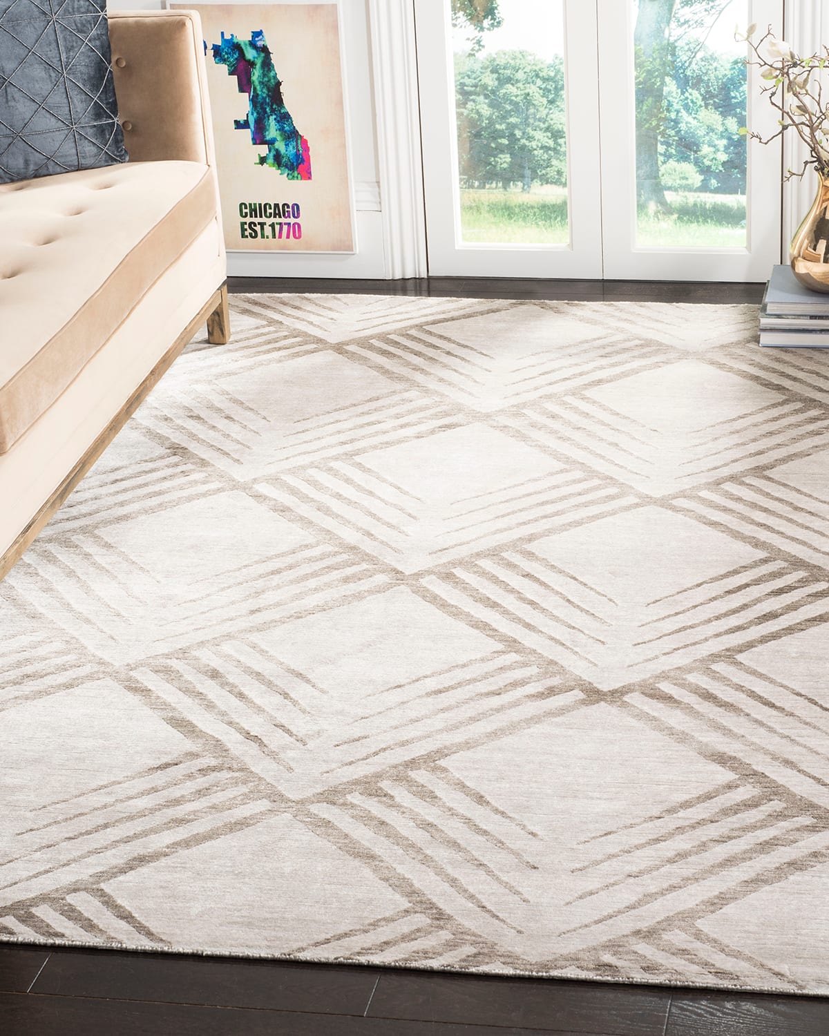 Travis Hand-Knotted Rug, 6' x 9'