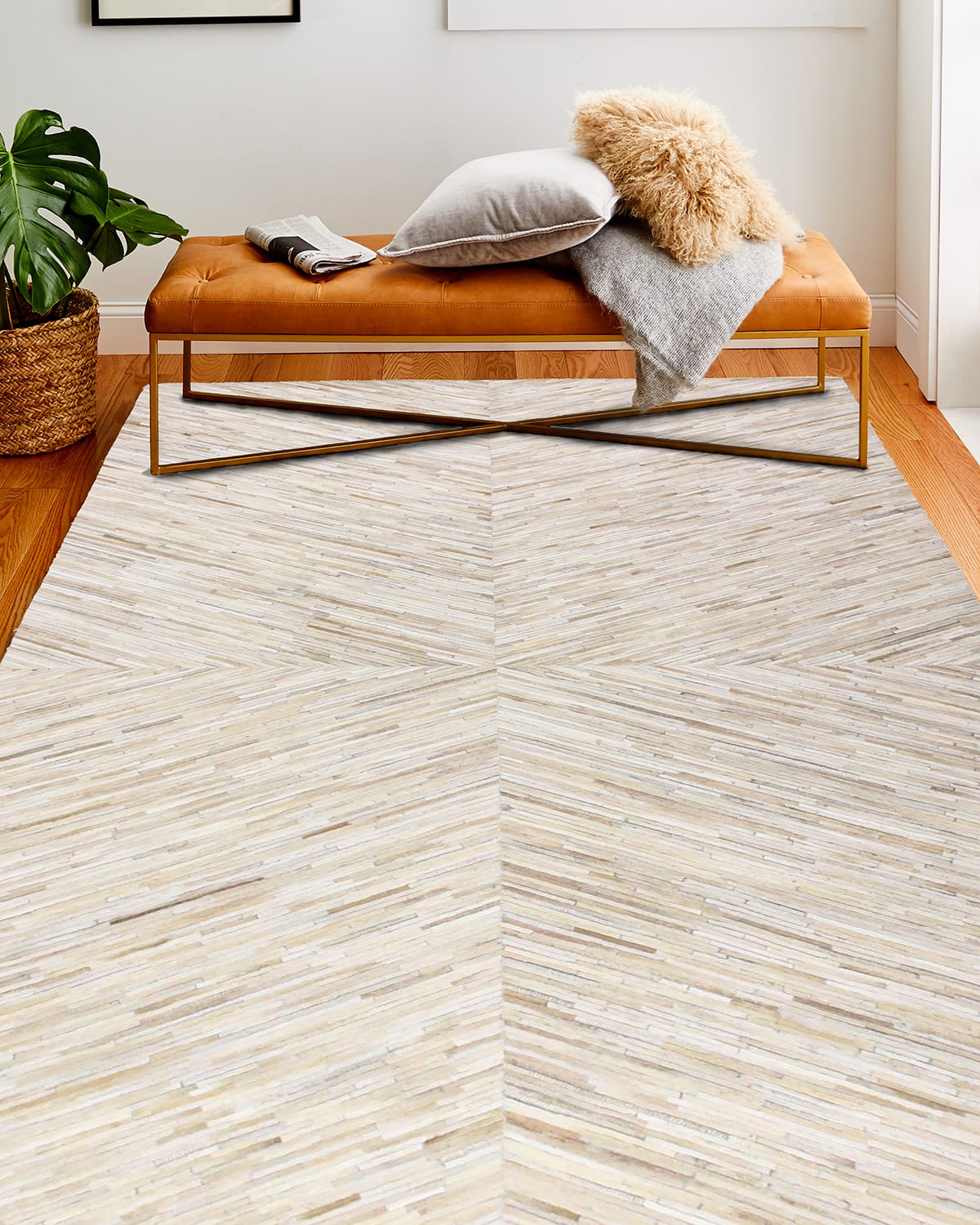 Juliet Hair Hide Rug, 5' x 8'