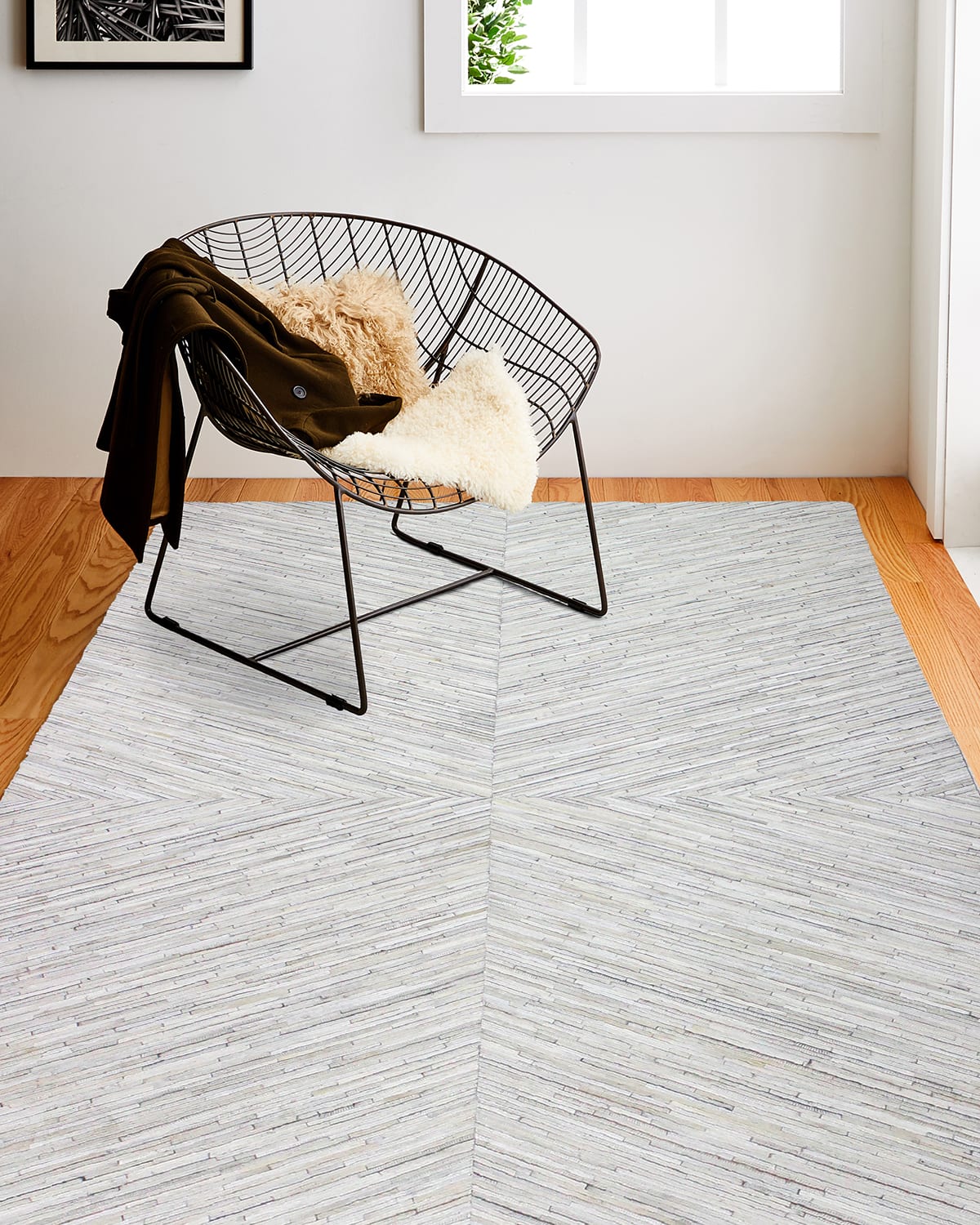 Livy Hair Hide Rug, 5' x 8'