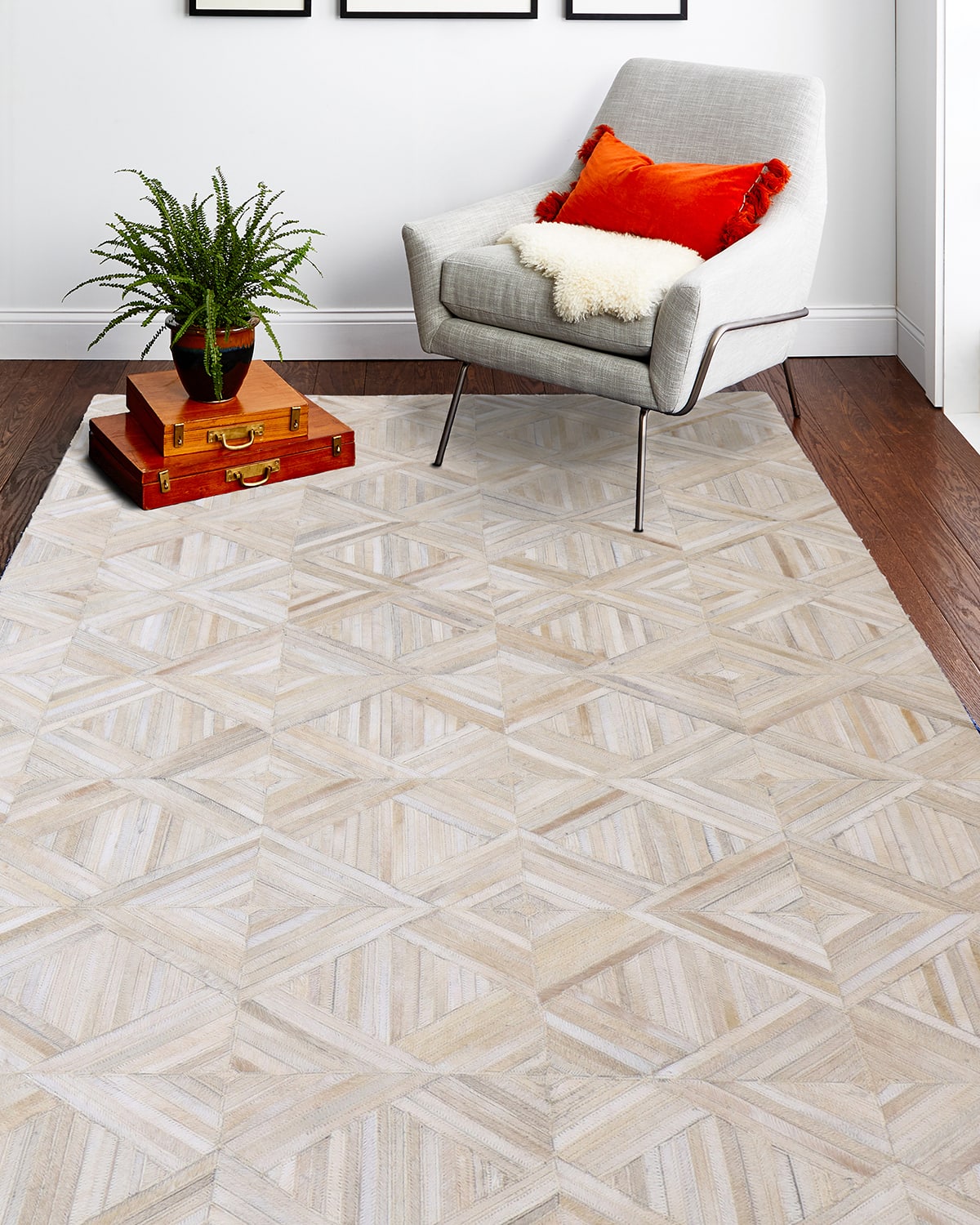 Benson Hair Hide Rug, 5' x 8'