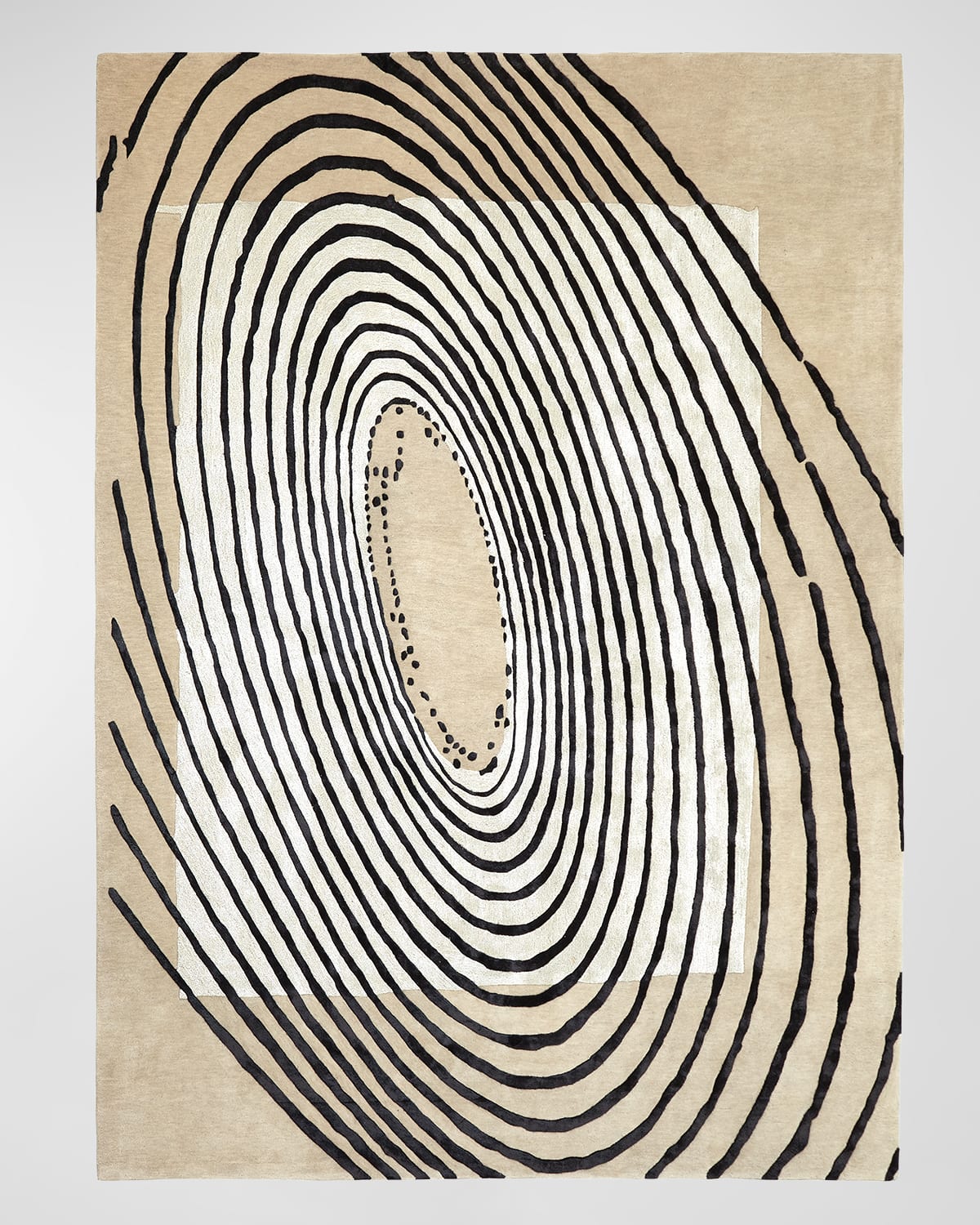 Concentric Circles Hand-Tufted Rug, 5' x 8'