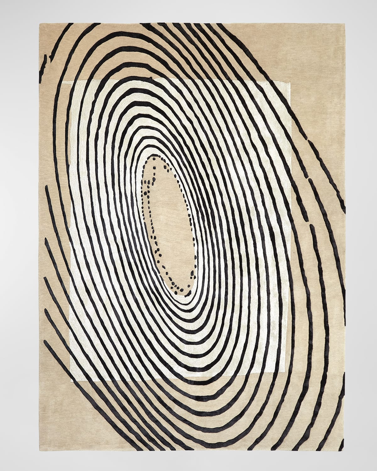 Concentric Circles Hand-Tufted Rug, 6' x 9'