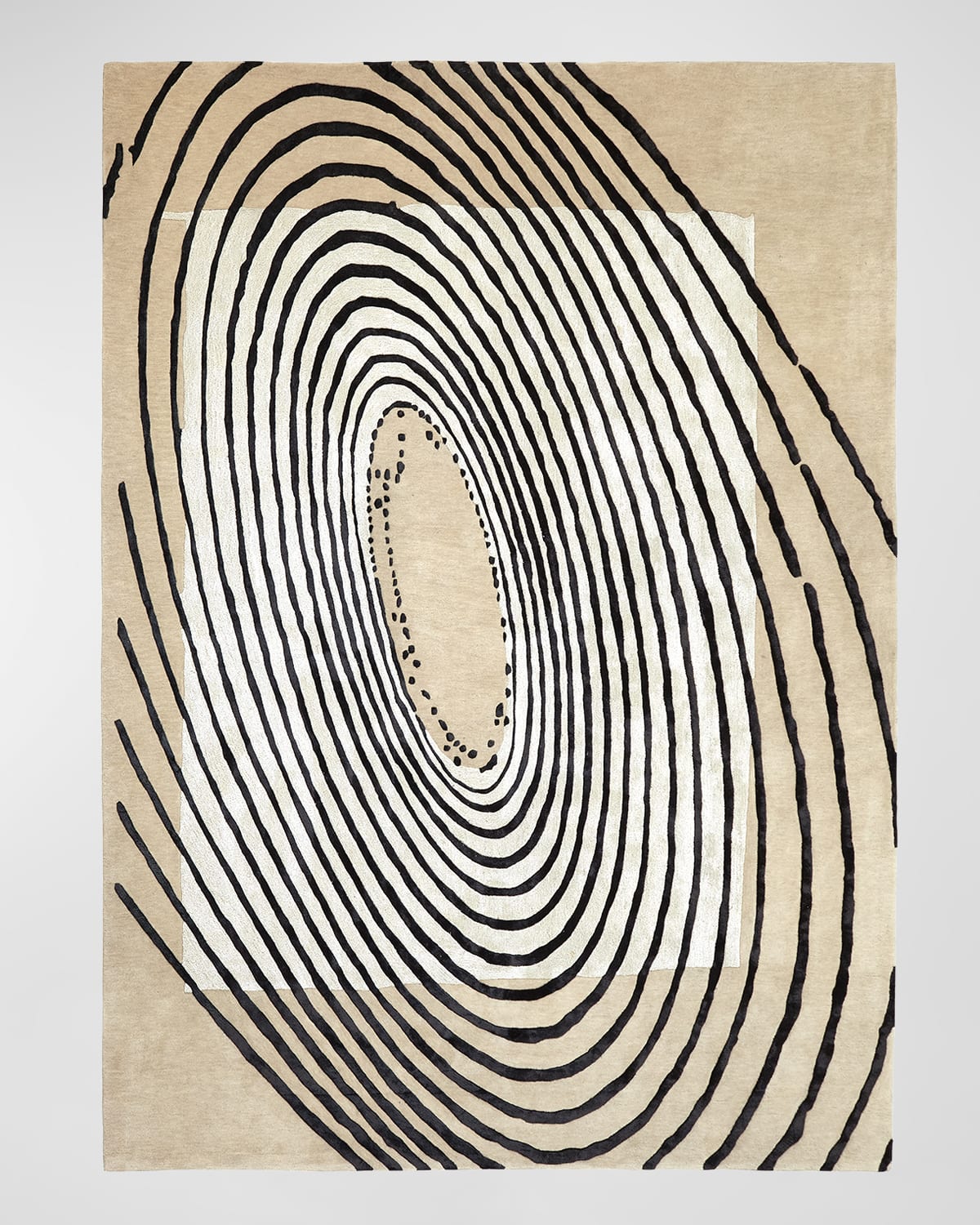 Concentric Circles Hand-Tufted Rug, 8' x 10'