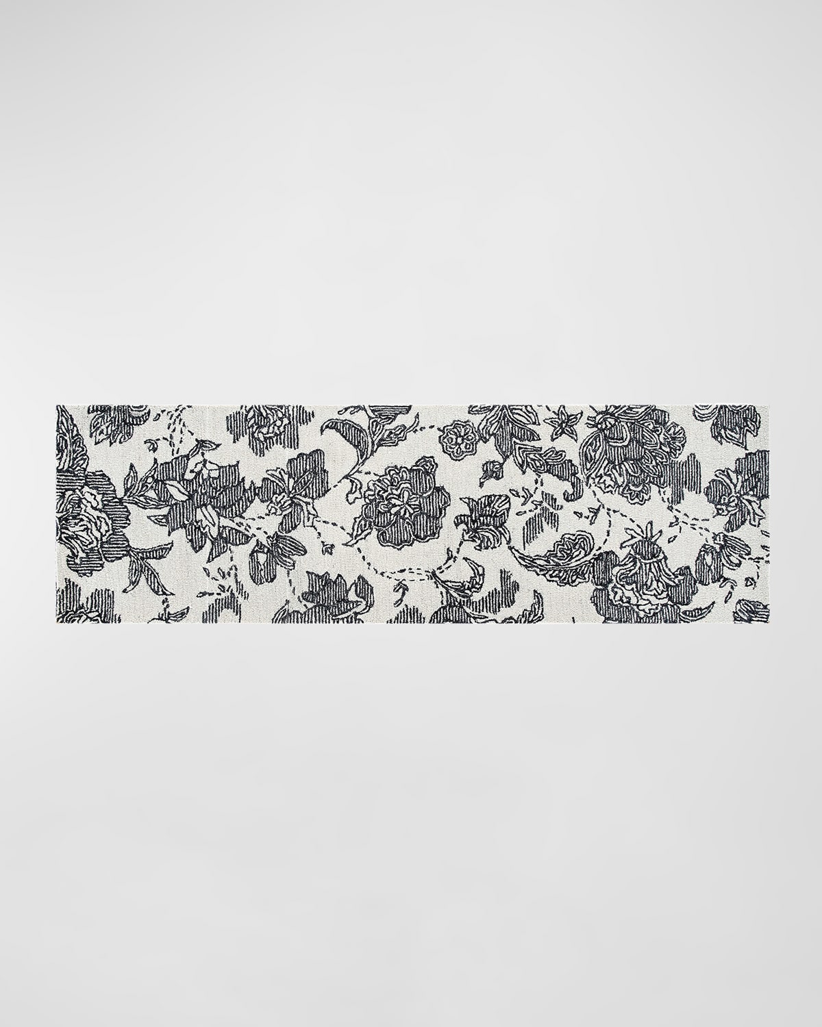 Marquee Floral Runner Rug, 2'6in x 8'