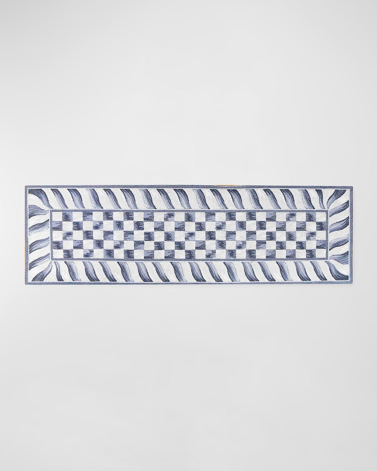 Sterling Check Runner Rug, 2'6in x 8'