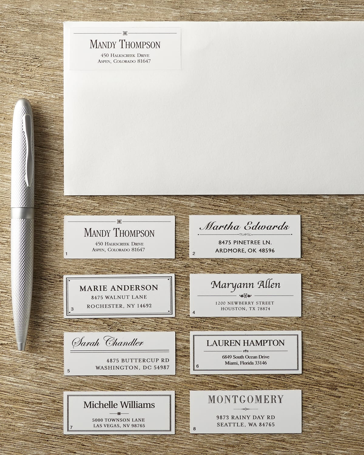 Designer Address Labels & Matching Items Horchow