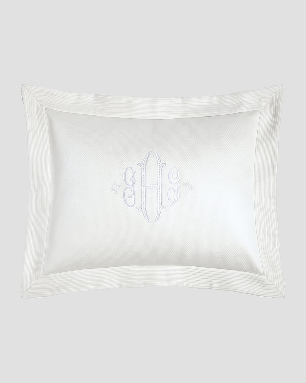 Image Peacock Alley Standard Angelina Pique Sham with Block Monogram