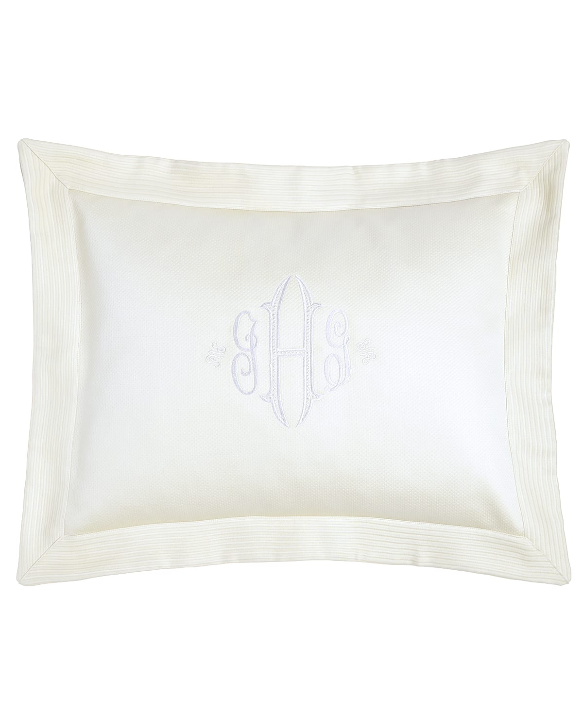 Image Peacock Alley King Angelina Pique Sham with Block Monogram