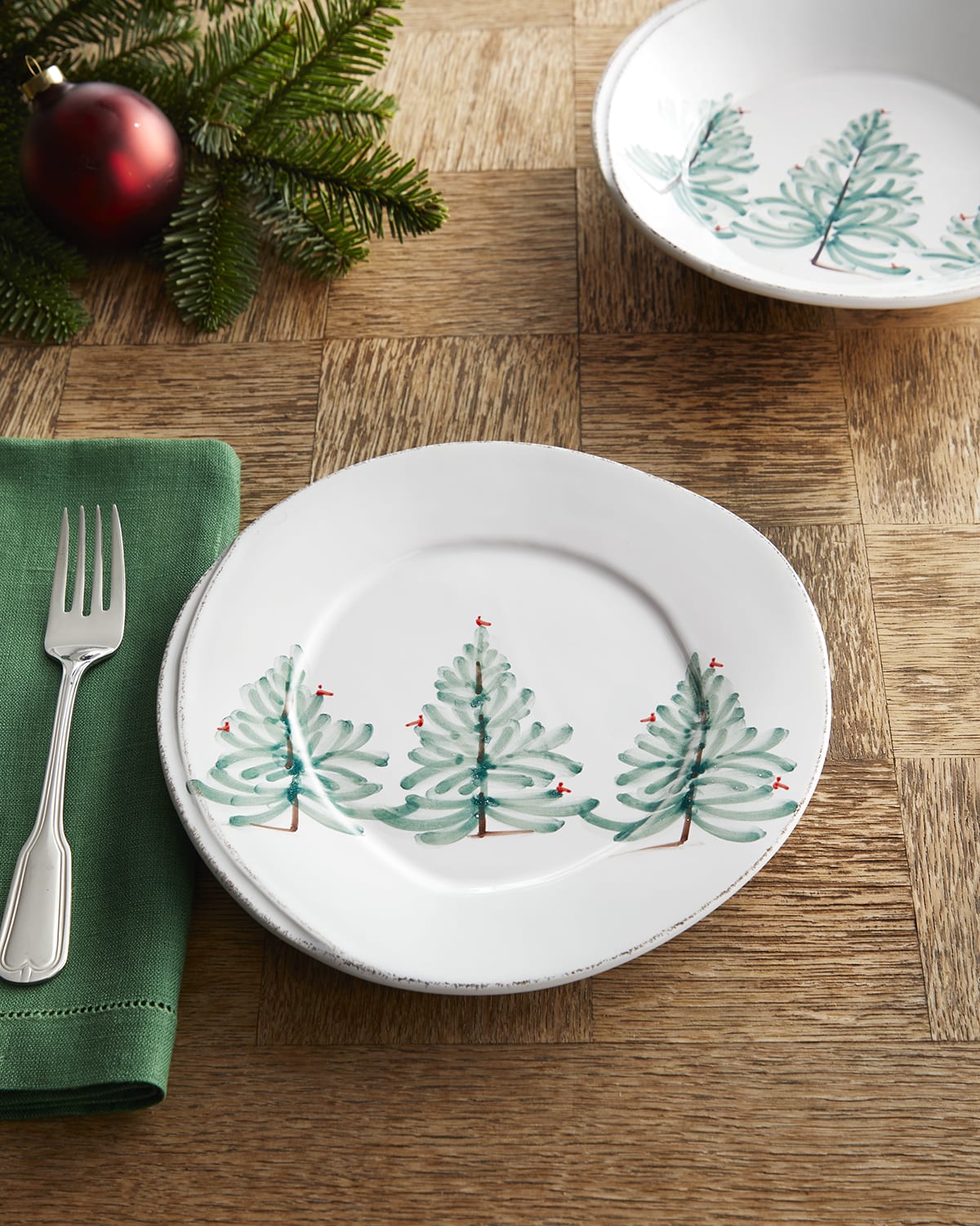 Image Vietri Lastra Holiday Salad Plate