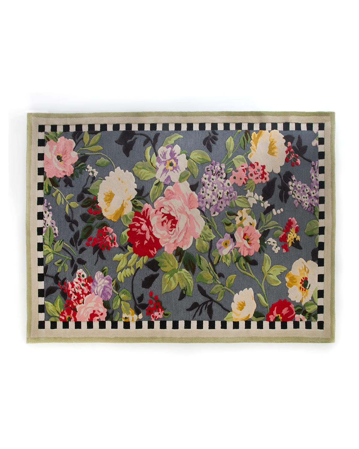 MacKenzie-Childs Tudor Rose Rug, 2.25' x 3.75' and Matching Items ...