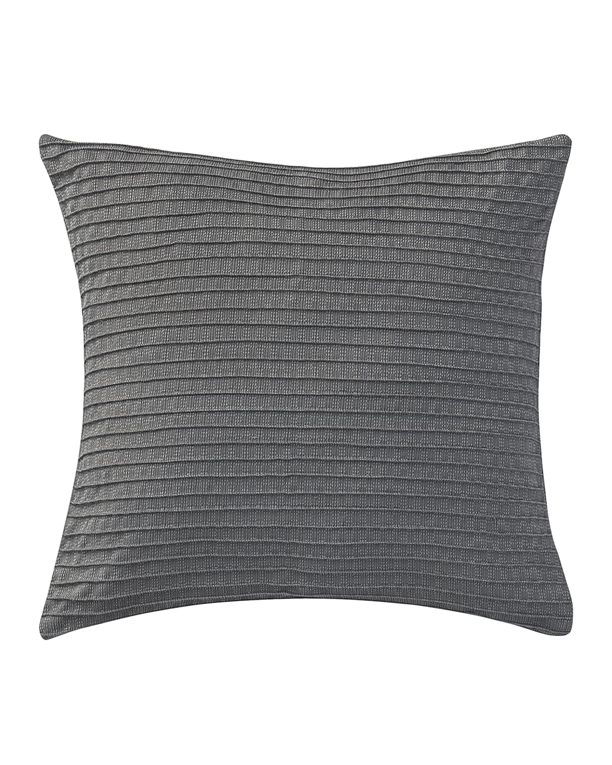 Image Waterford Pintucked Blossom Pewter Pillow, 16"Sq.