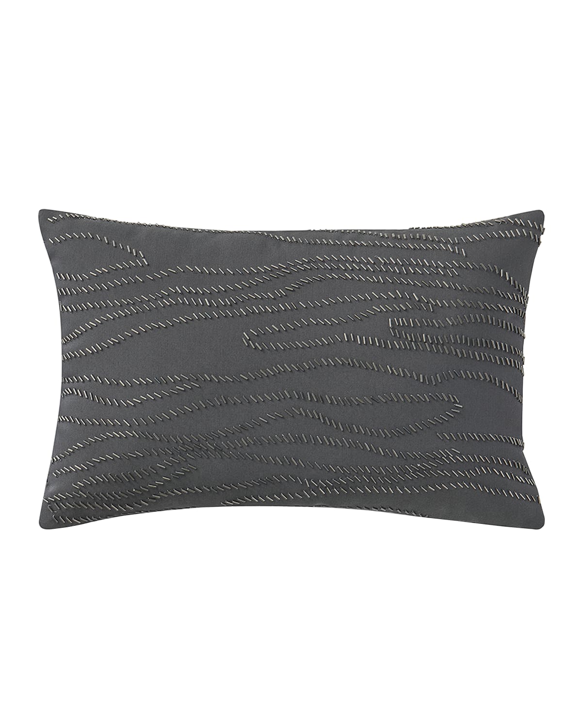 Image Waterford Beaded Blossom Pewter Pillow, 12" x 18"