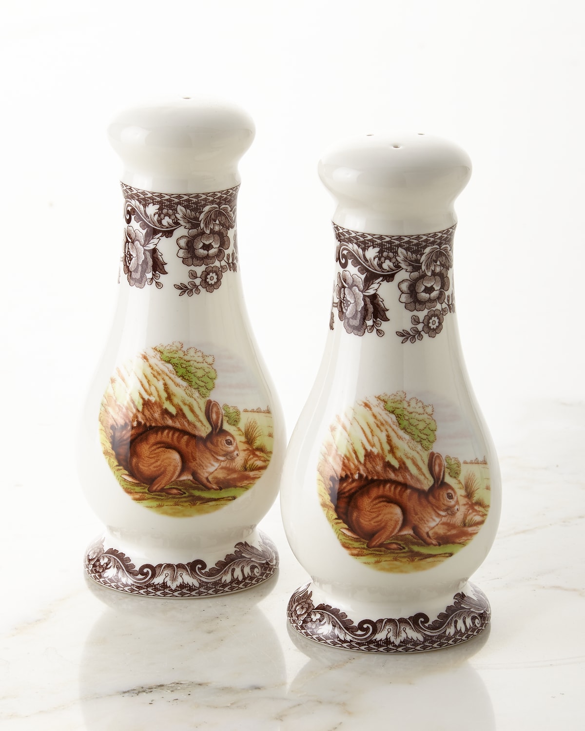 Image Spode Woodland Rabbit Salt & Pepper Set