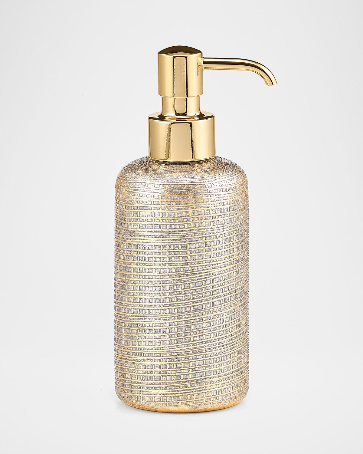 Image Labrazel Woven Metallic Pump Dispenser with Golden Polished Top