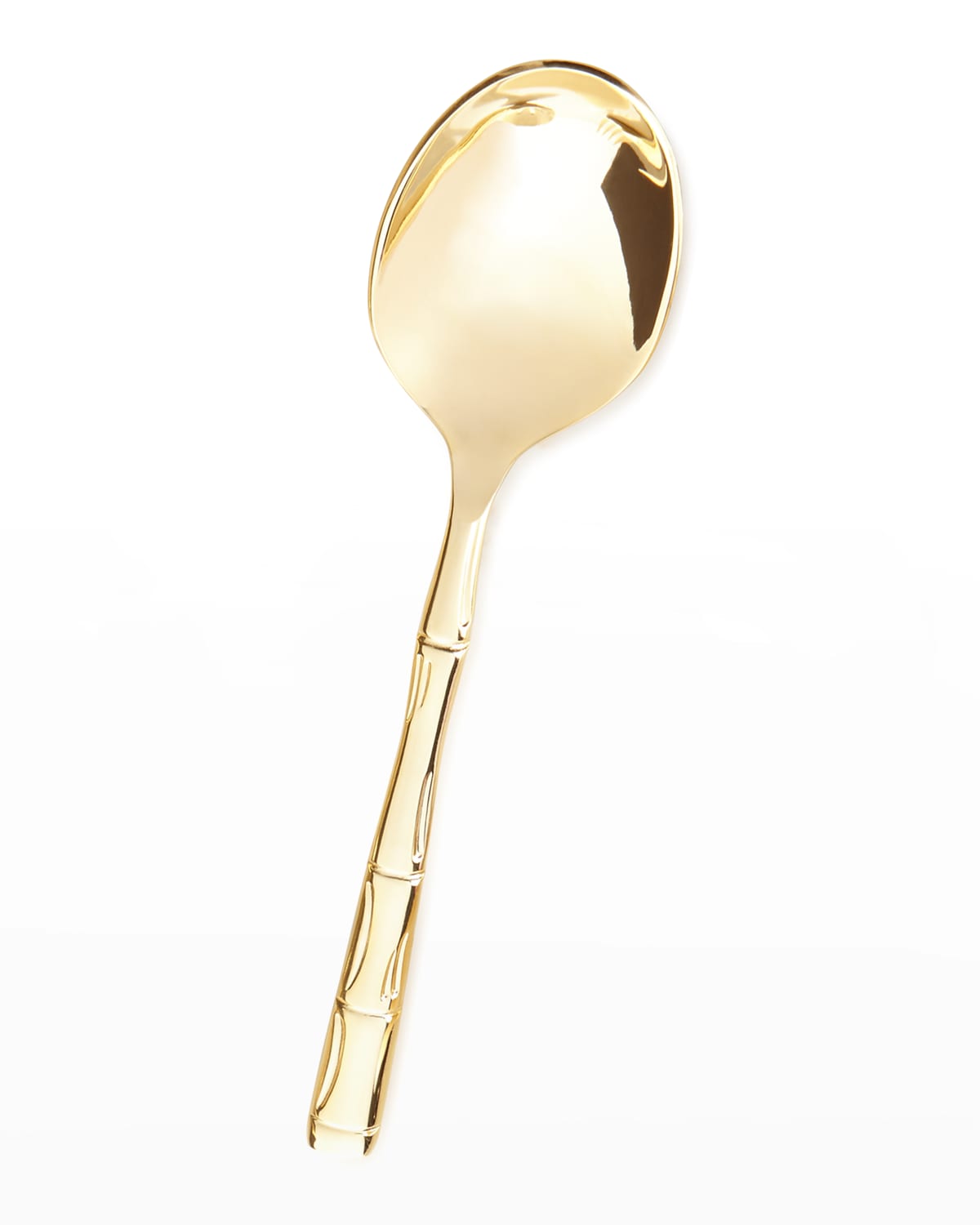 Image Wallace Silversmiths Gold Bamboo Serving Spoon