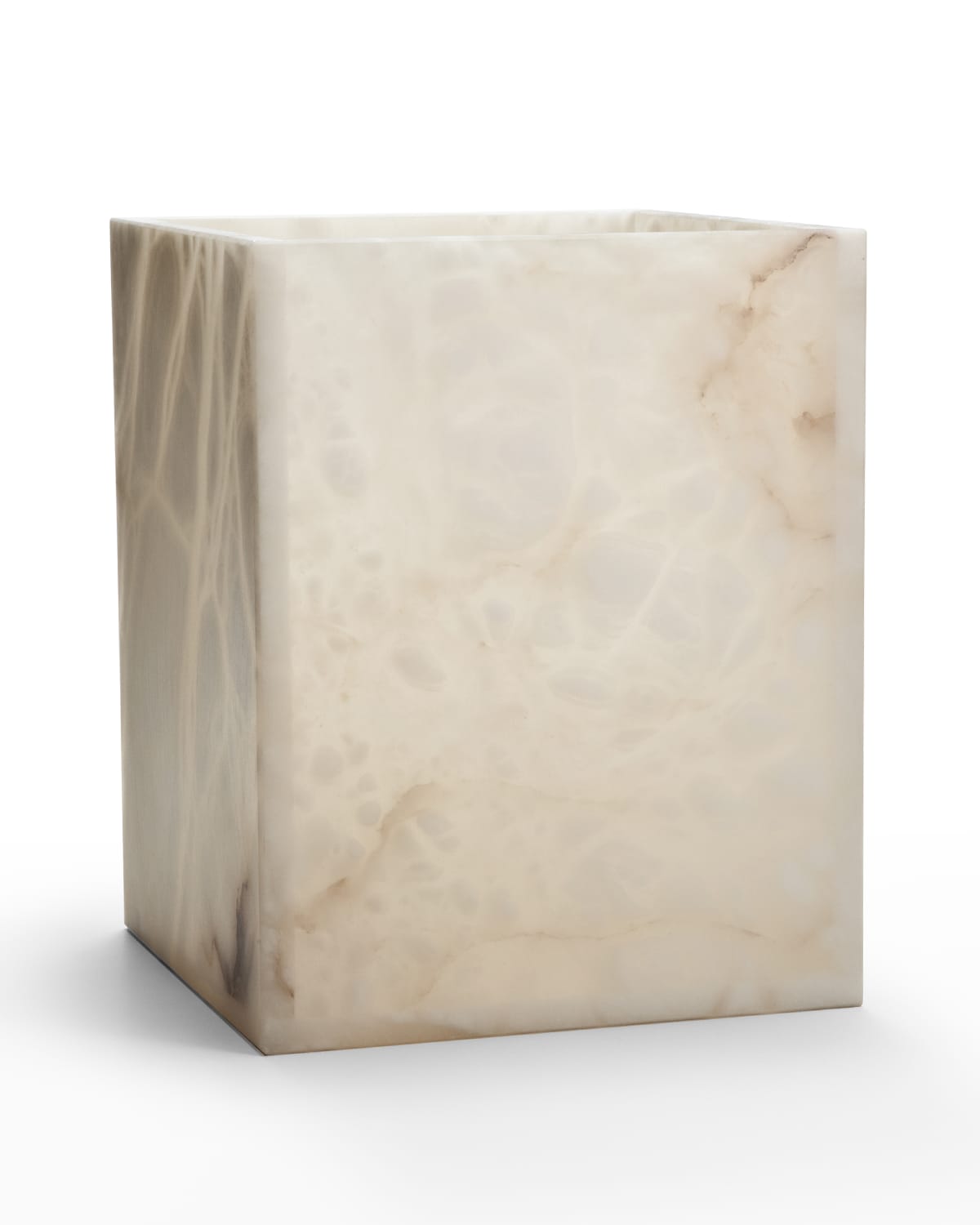Image Labrazel Alisa Alabaster Wastebasket, Cream