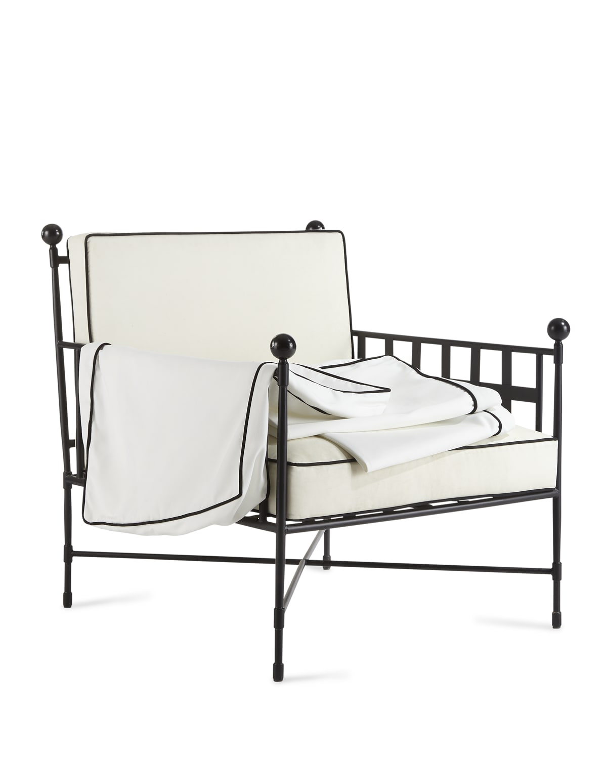 Image Neiman Marcus Avery Neoclassical Lounge Chair Replacement Cover