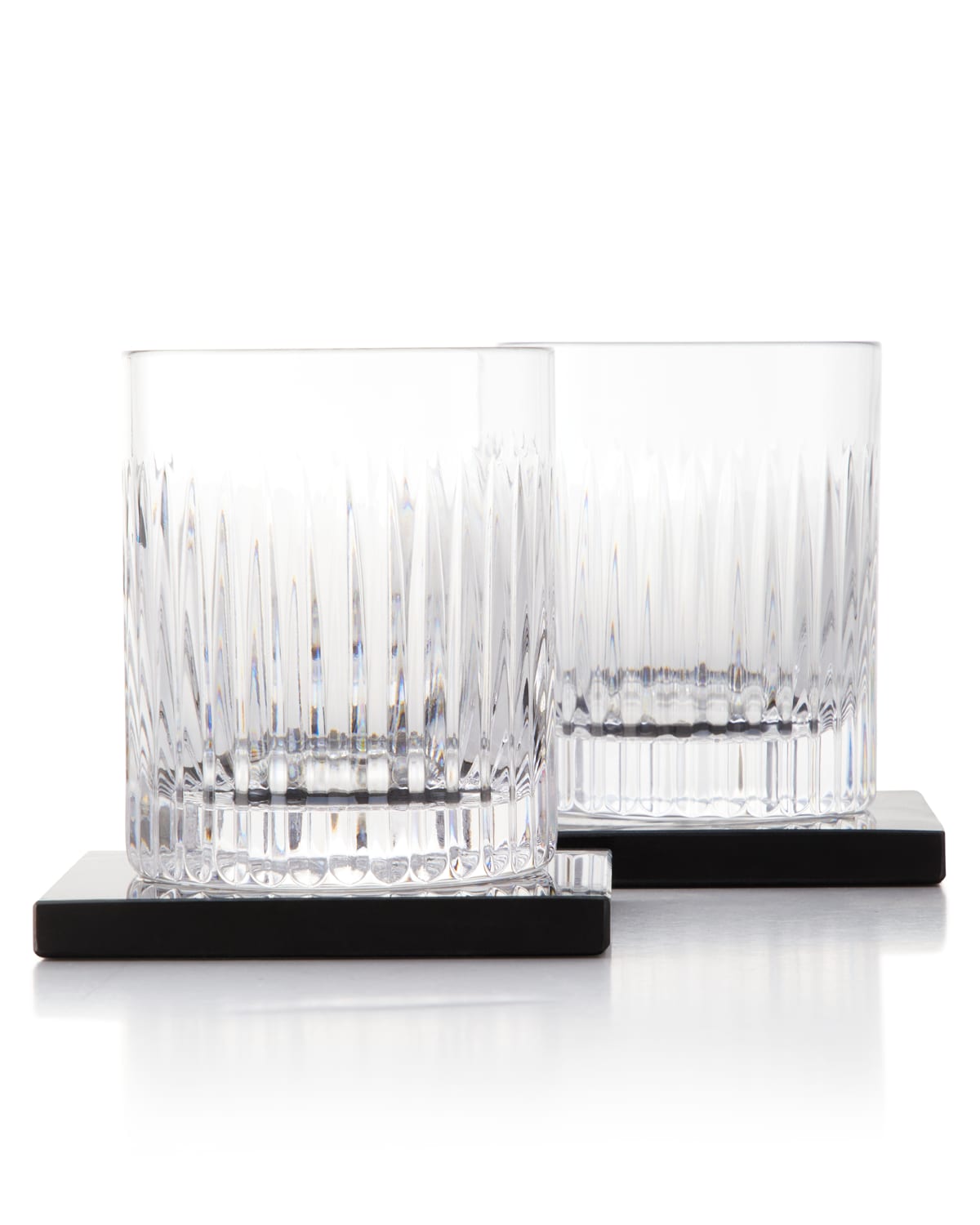 Image Waterford Crystal Aras Double Old-Fashioneds with Coasters, Set of 2