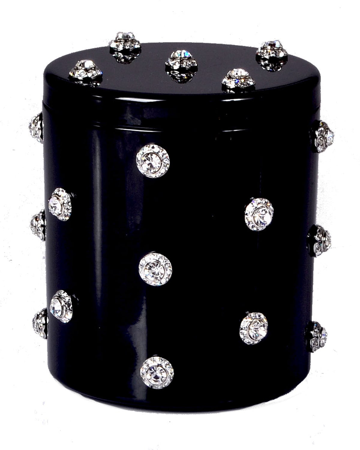 Image Mike & Ally Nova Glass Cotton Swab Jar with Stones, Black