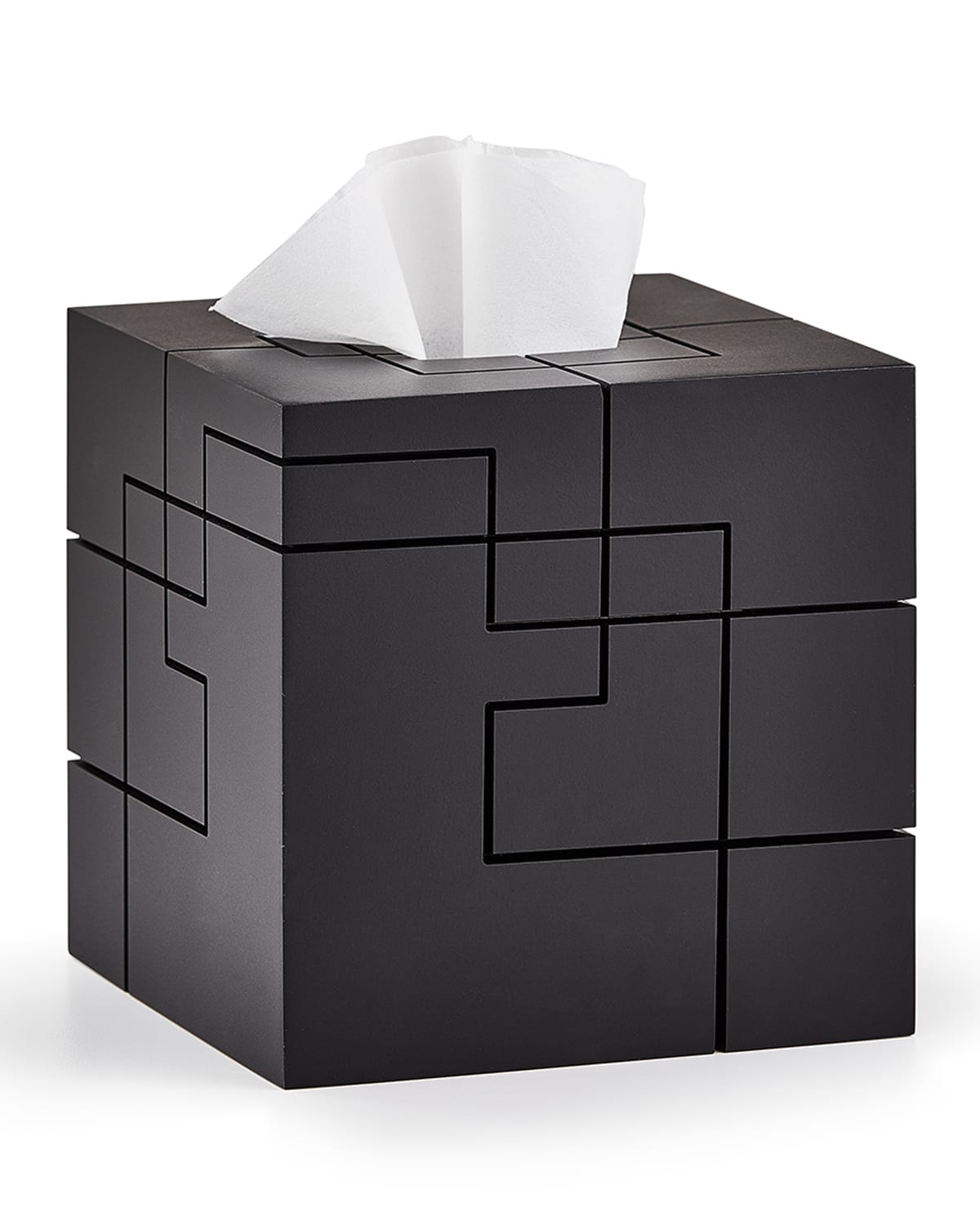 Image Labrazel Linear Tissue Box Cover, Black