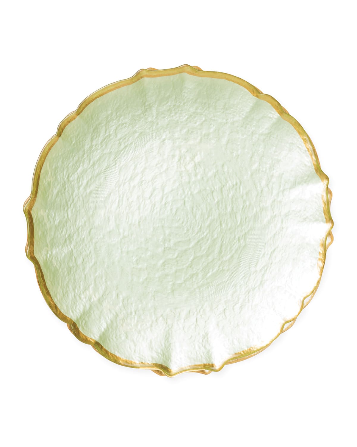Image Vietri Baroque Glass Pistachio Salad Plate