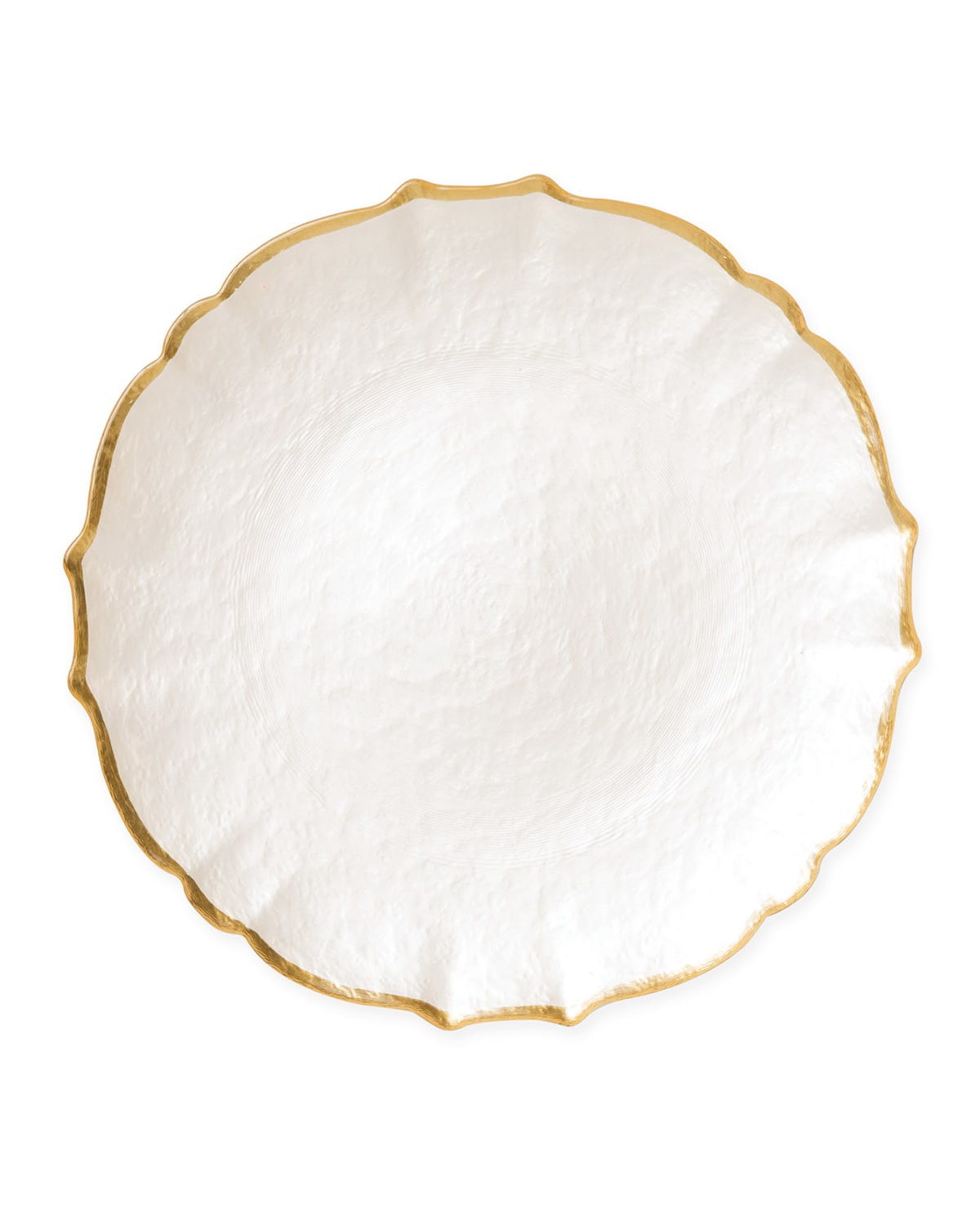 Image Vietri Baroque Glass White Service Plate/Charger