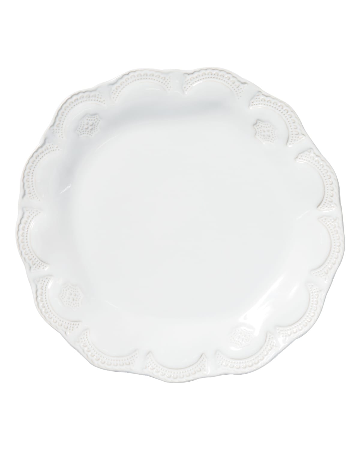 Image Vietri Incanto Stone Lace Salad Plate, White