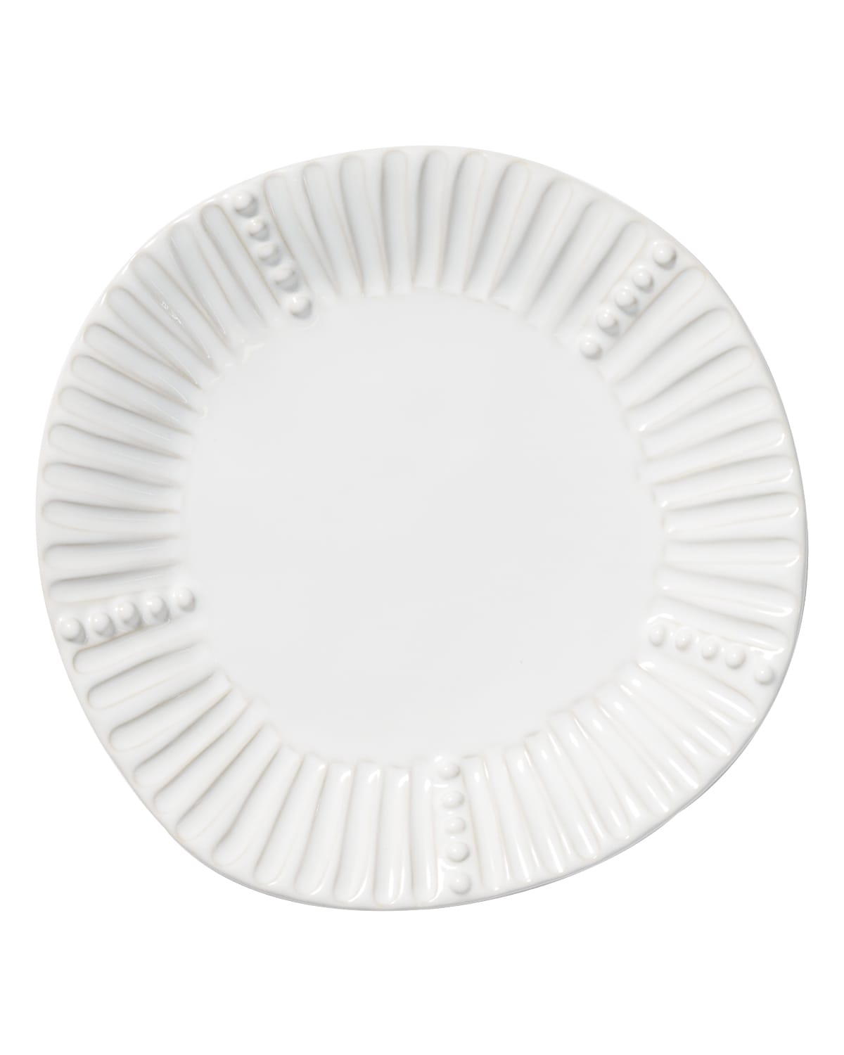 Image Vietri Incanto Stone Stripe Salad Plate, White