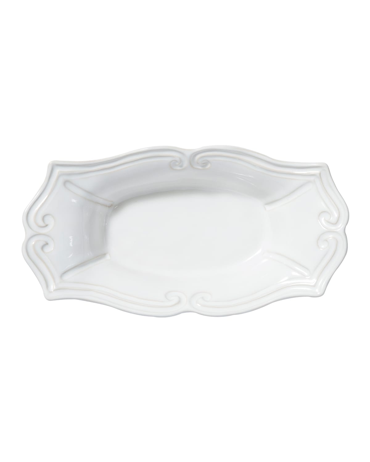 Image Vietri Incanto Stone Baroque Medium Au Gratin, White