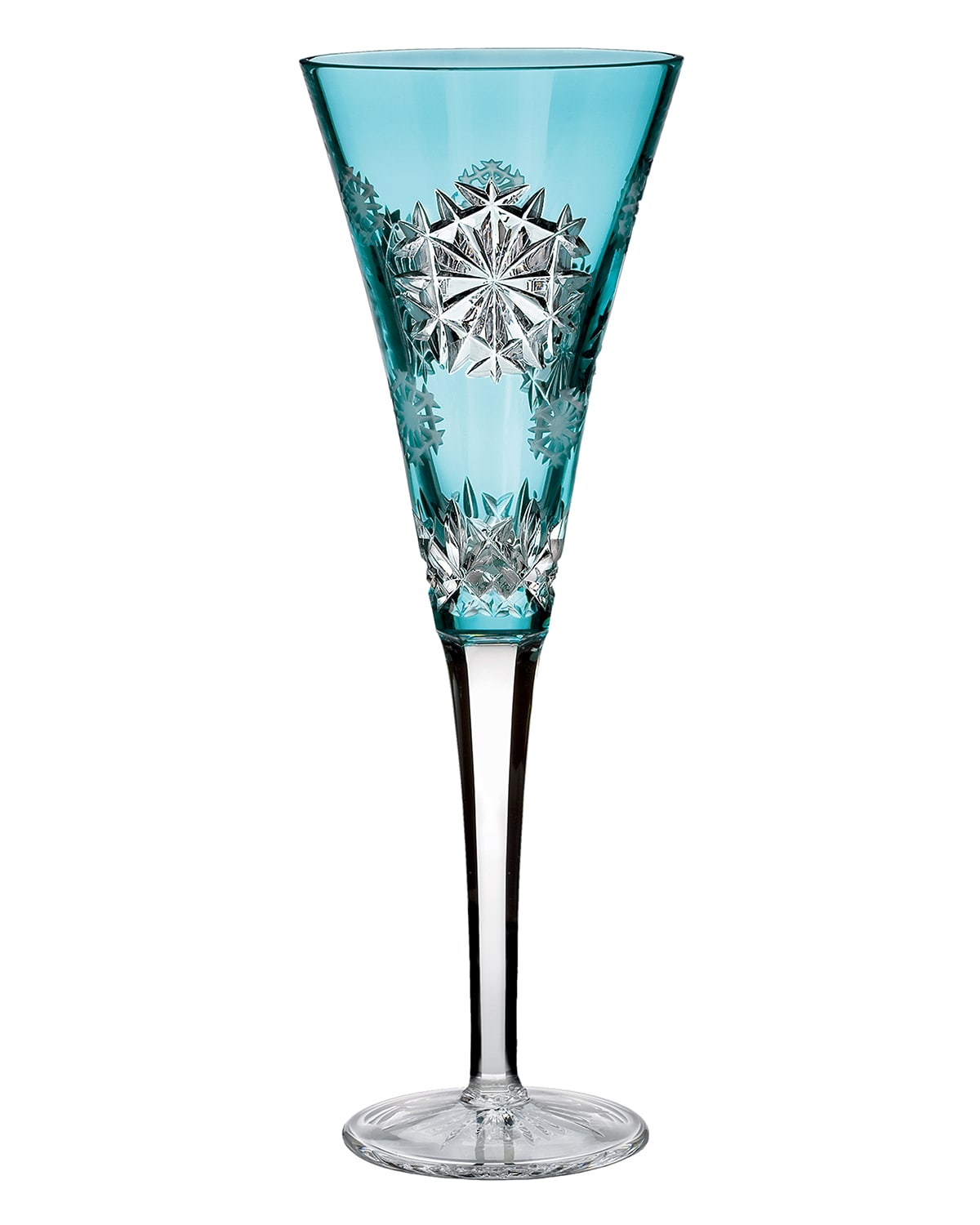 Waterford Crystal Snowflake Wishes Happiness Flute, Clear and Matching