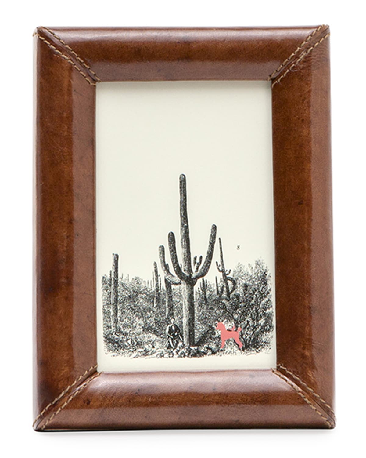 Image Pigeon and Poodle Eton Leather Frame, 4x6