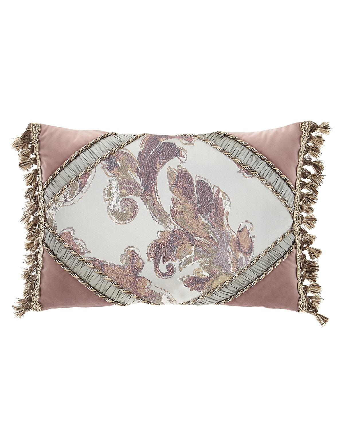 Image Dian Austin Couture Home Serafina Pieced Oblong Pillow with Tassels