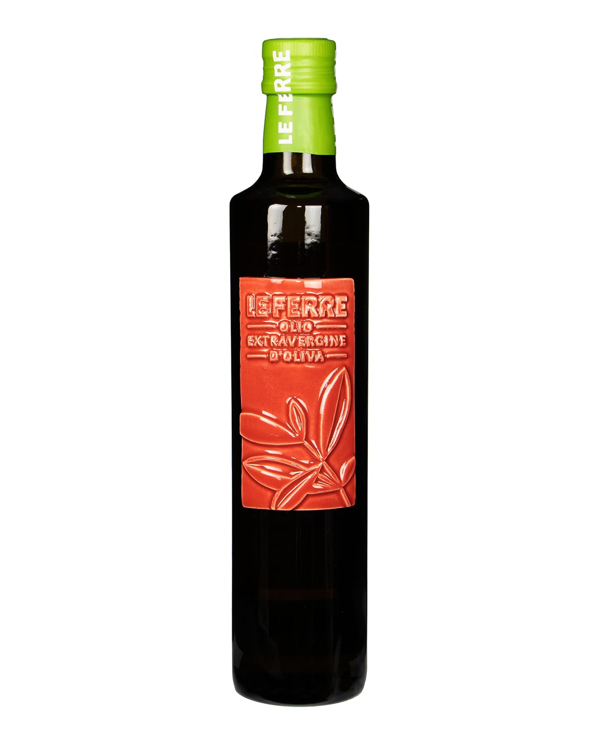 Image Ritrovo Italian Regional Foods Le Ferre Bold Extra Virgin Olive Oil Bottle with Decorative Ceramic Tile