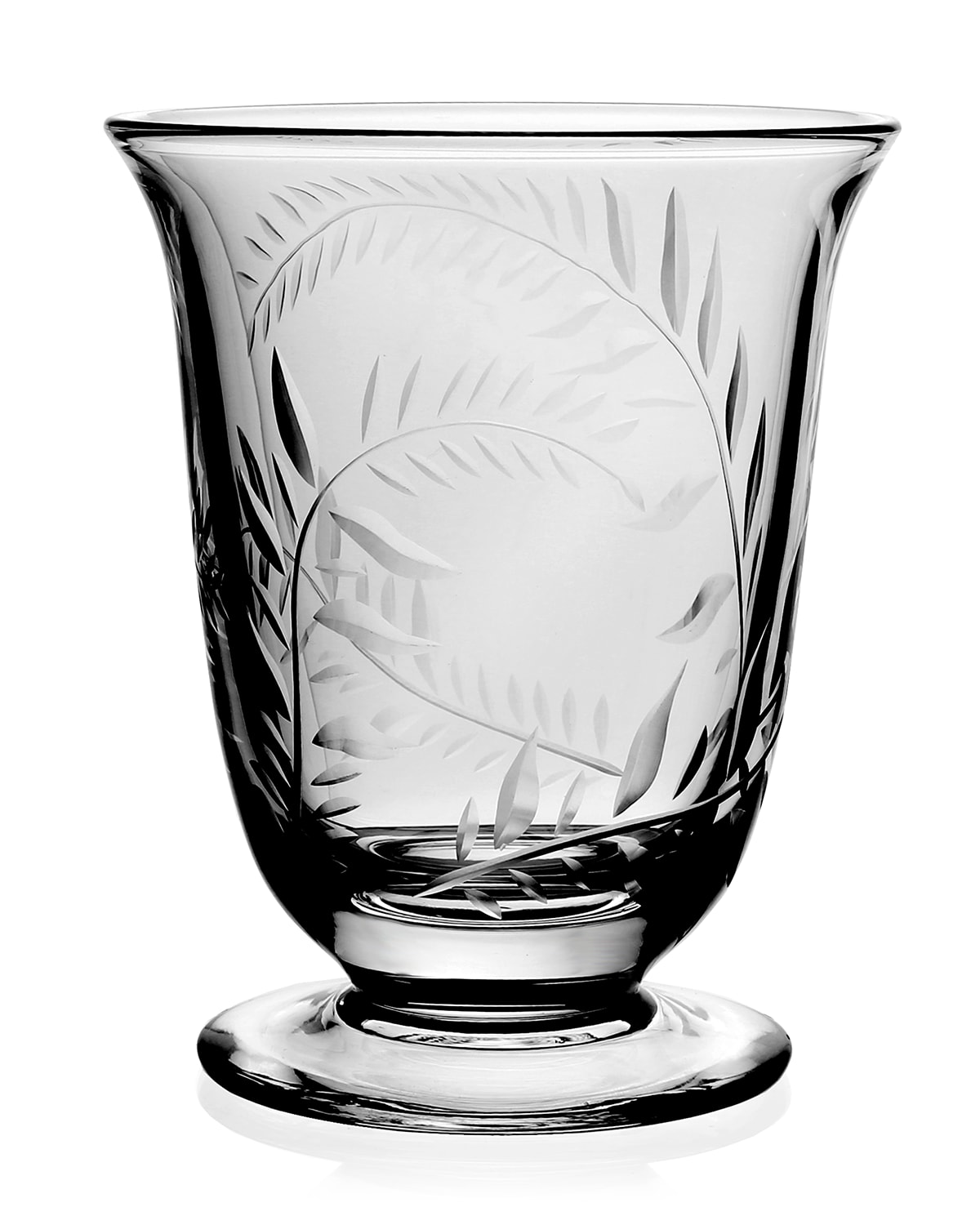 Image William Yeoward Crystal Jasmine Etched Glass Flower Vase - 6"