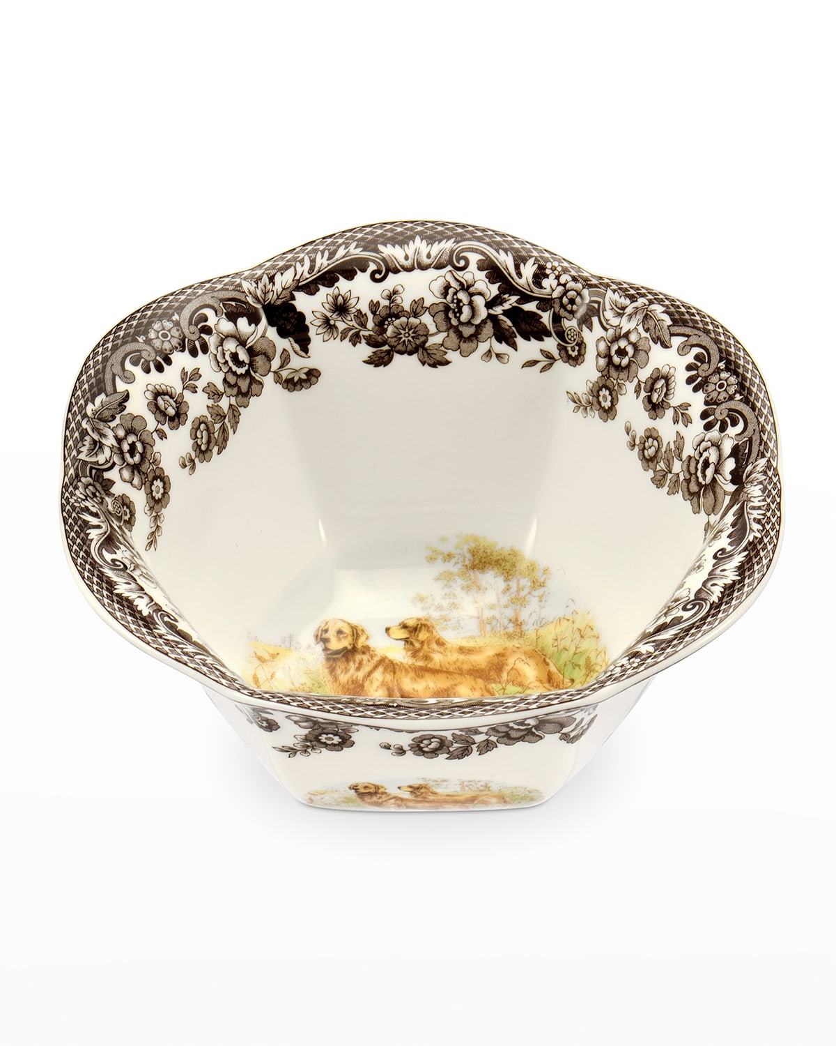 Image Spode Woodland Hunting Dogs Golden Retriever Nut Bowl
