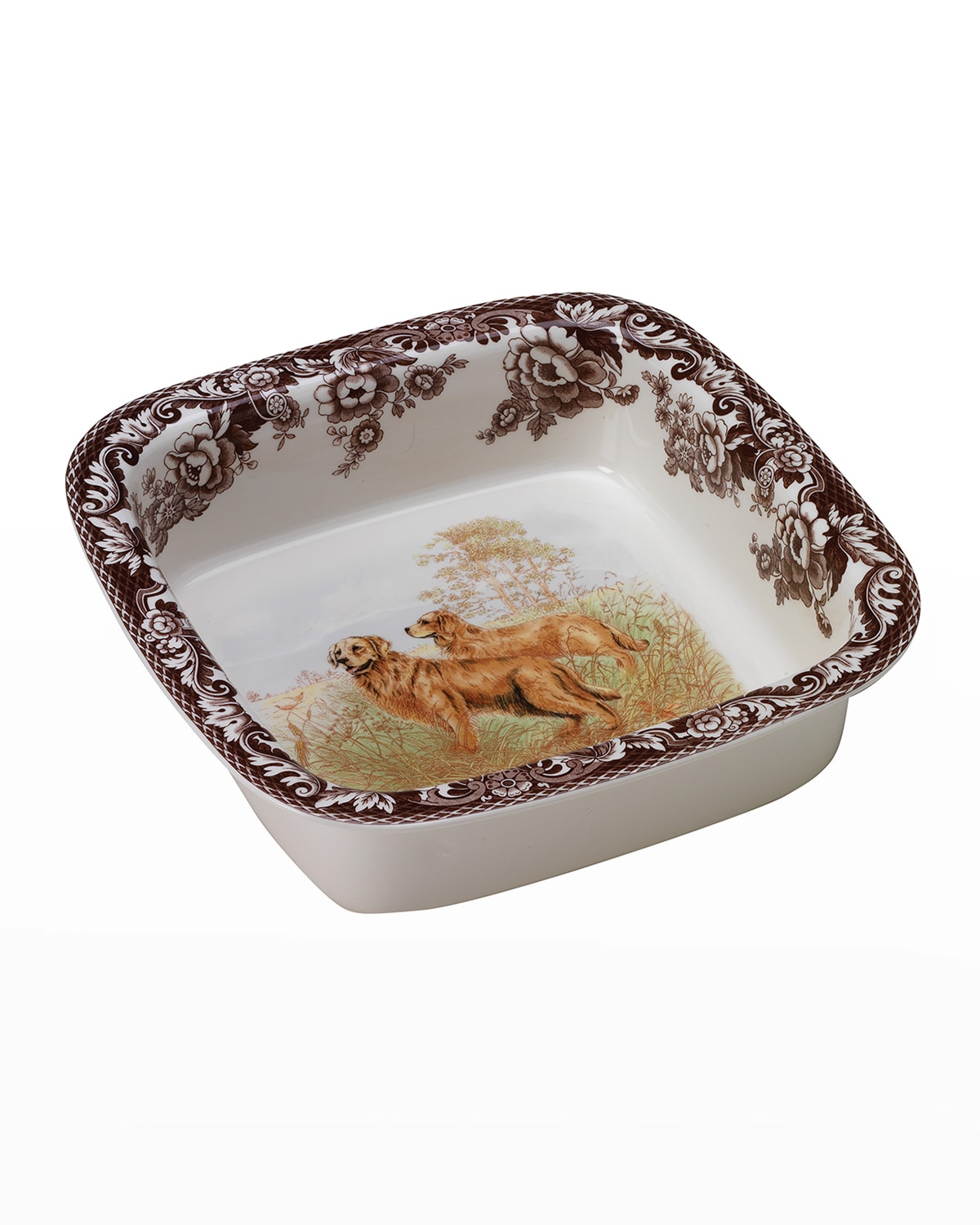 Image Spode Woodland Hunting Dogs Square Dish