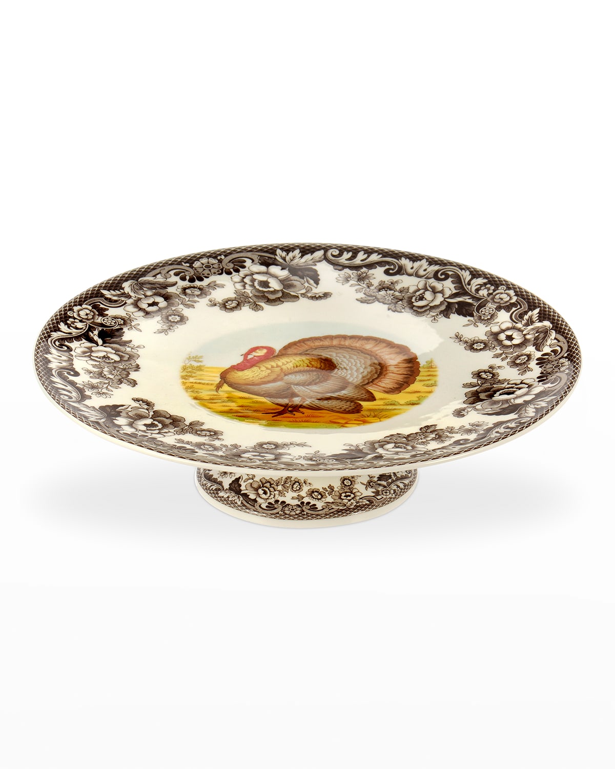Image Spode Woodland Turkey Footed Cake Plate