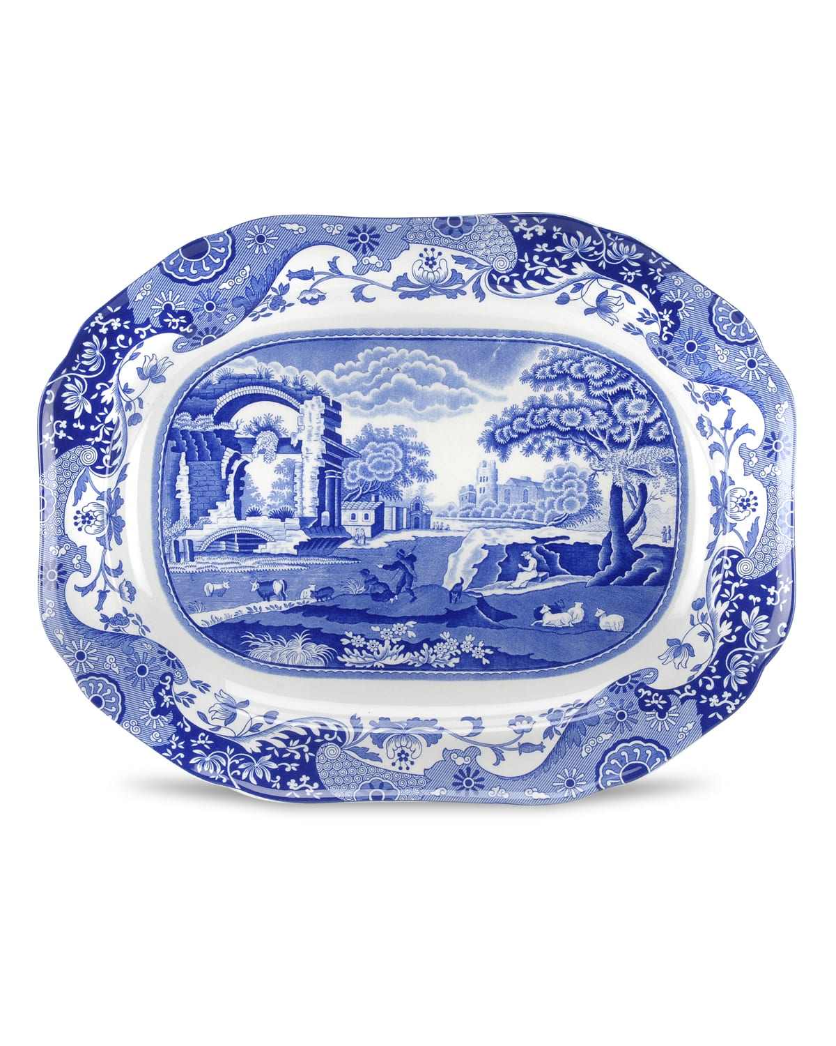 Image Spode Blue Italian Medium Oval Platter