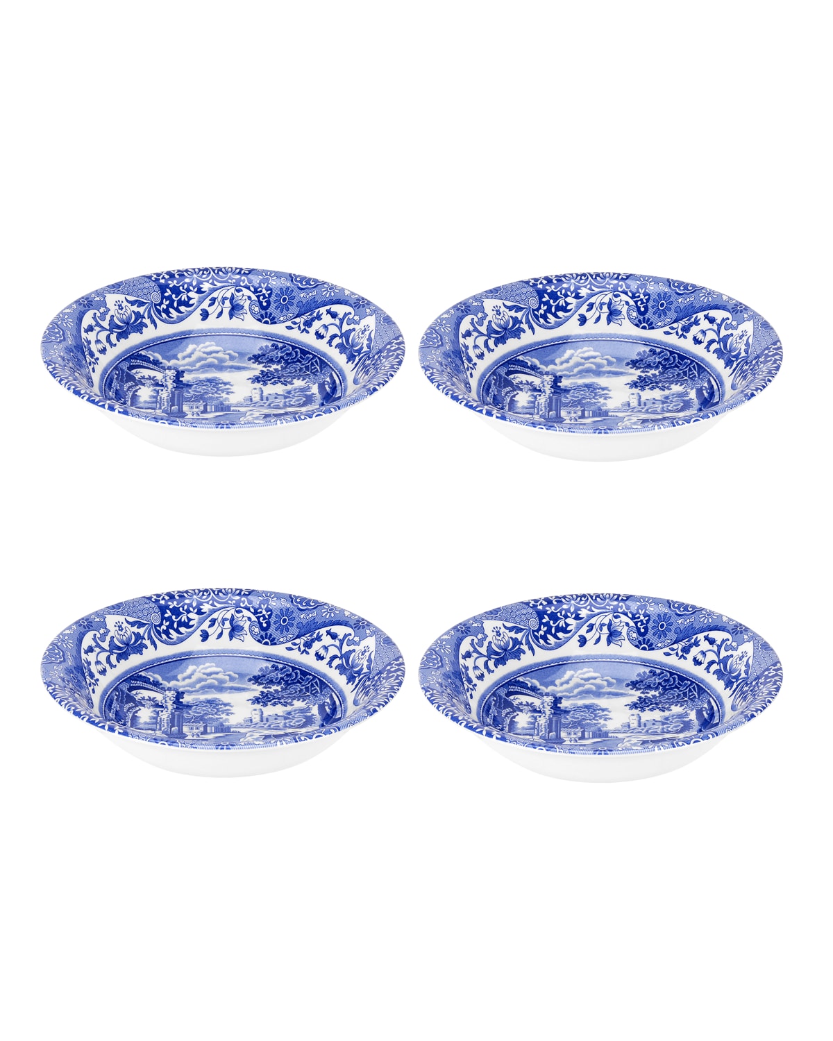 Image Spode Blue Italian Cereal Bowls, Set of 4