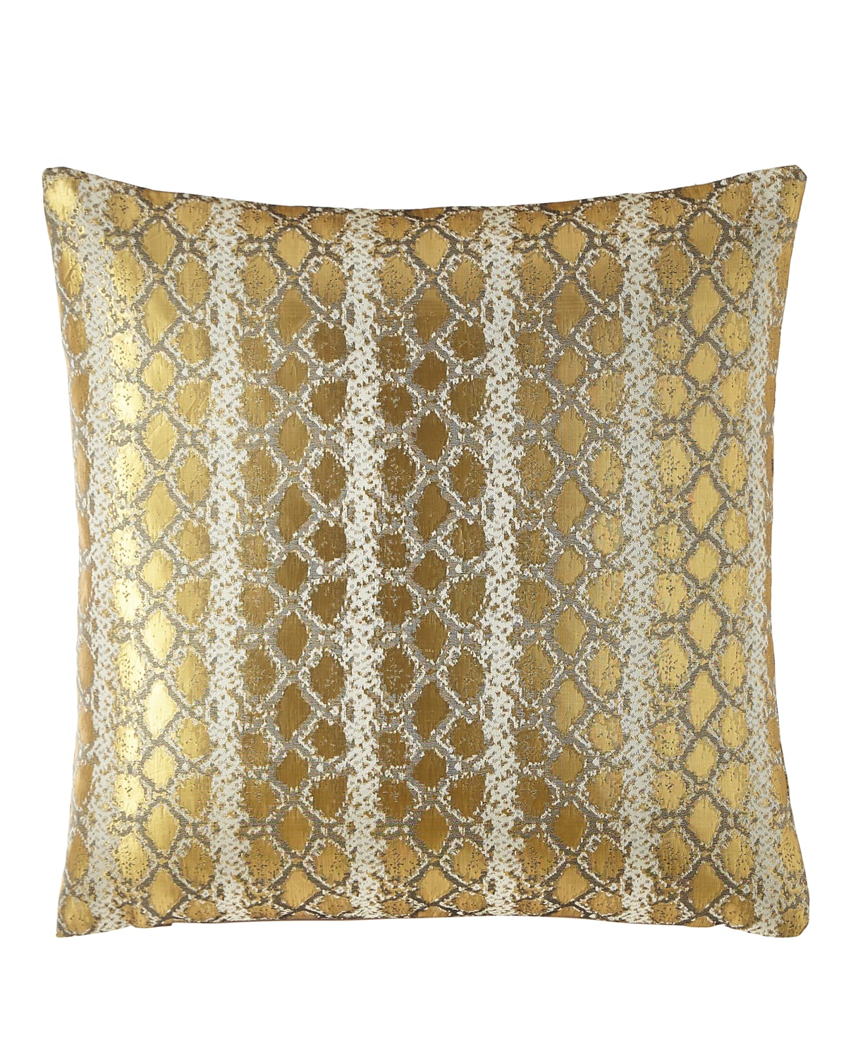 Image Isabella Collection by Kathy Fielder Gabriella Metallic Snake Pattern Pillow