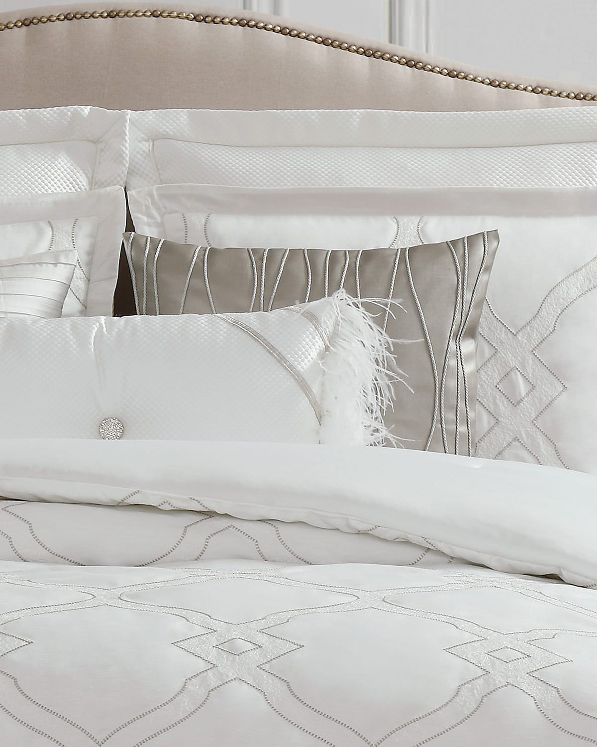 Image Charisma Dianti Square Faux-Leather Decorative Pillow