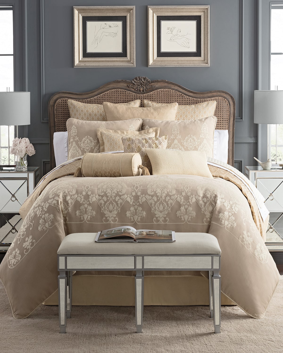 Image Waterford Abrielle Reversible 4-Piece King Comforter Set