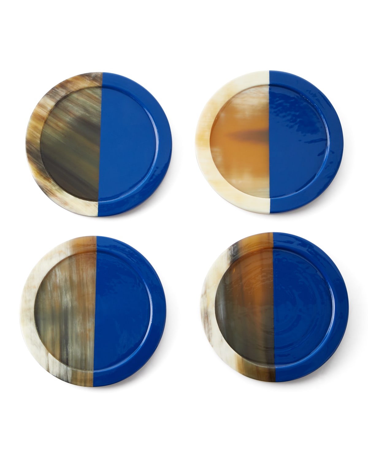 Image Von Gern Home Horn Lacquered Coasters, Set of 4