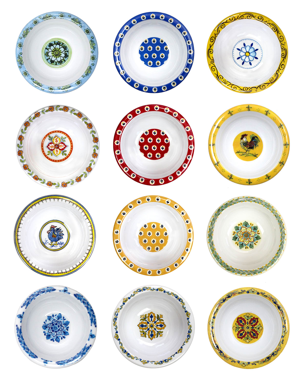 Image Le Cadeaux Assorted Mini Melamine Bowls, Set of 12