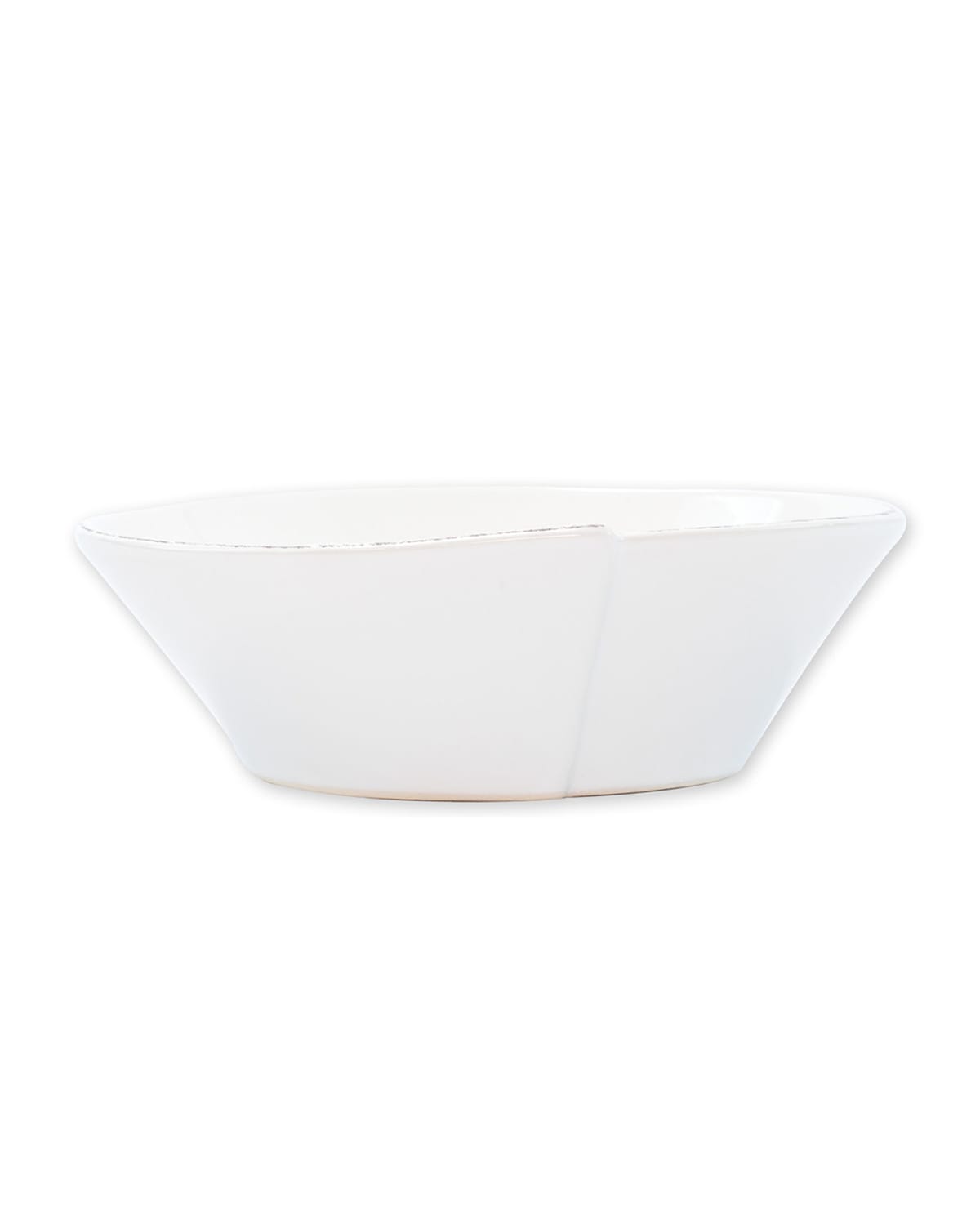 Image Vietri Lastra Small Oval Bowl, White